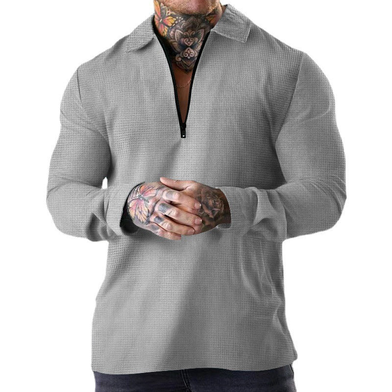 Men's long sleeve shirt with modern zipper Lune London