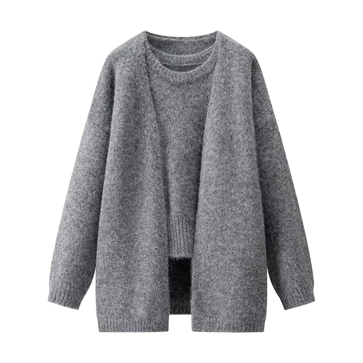 Manteau en tricot doux pour femmes à coupe large et détails élégants Chic & Stil