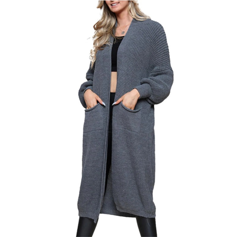 Thick knit cardigan for women with deep pockets and relaxed fit Lune London