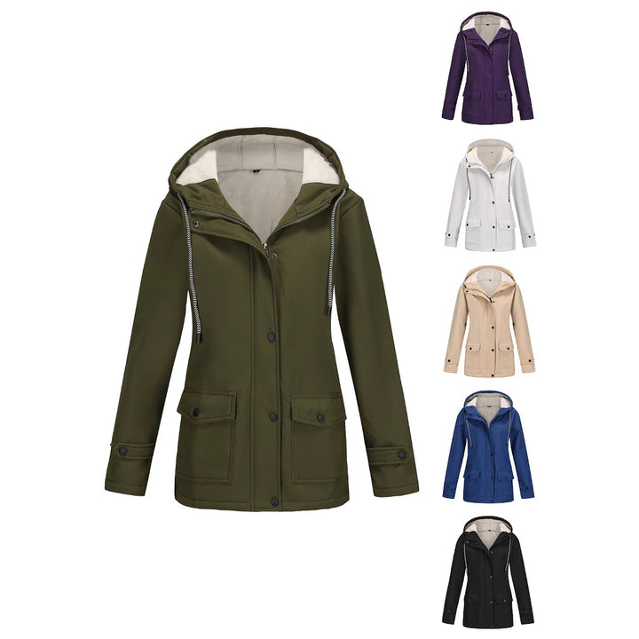 Ladies Functional Winter Jacket with Fleece Lining and Hood Lune London