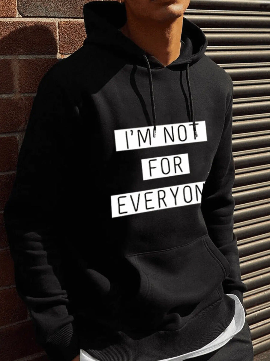 Men's sweat hoodie with catchy slogan and kangaroo pocket Lune London