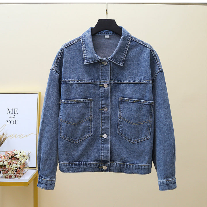 Veste en denim pour femmes avec grandes poches plaquées Chic & Stil