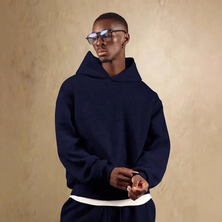 Casual hooded sweatshirt for men in soft material Lune London
