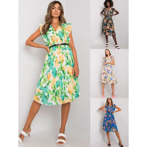 Amarae Floral Ruffle Midi Dress for Women