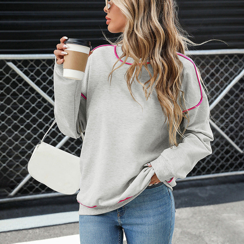 Casual sweatshirt for women with contrasting seams Amarae