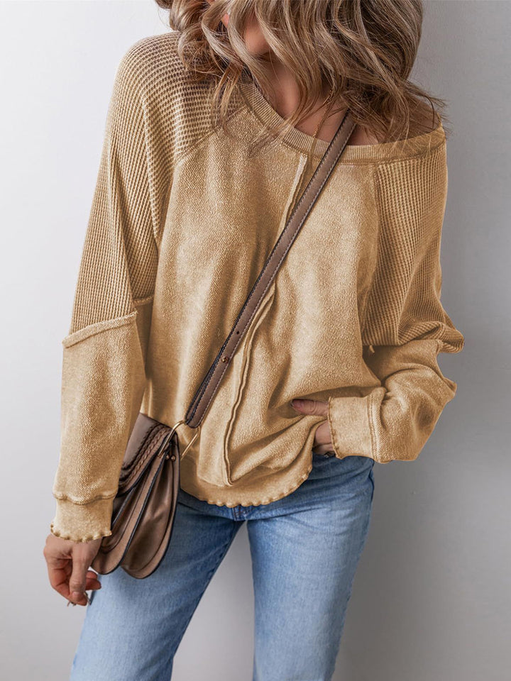 Pull femme décontracté avec décolleté large Lune London