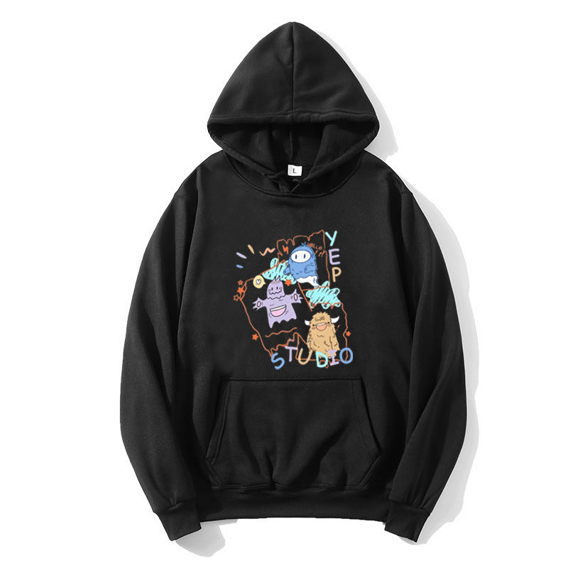 Women's hoodie with playful cartoon design Chic & Stil