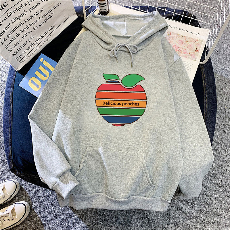 Women's hoodie with cheerful fruit motif Chic & Stil