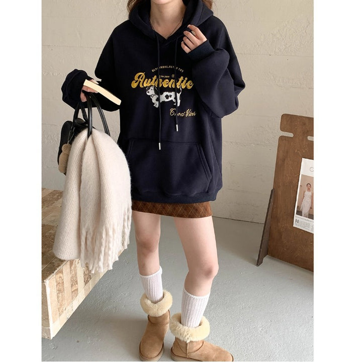 Women's Oversized Hoodie with Creative Print Chic & Stil