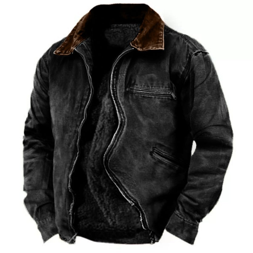 Chic Und Stil | Warm Winter Jacket with Fur Lining for Men