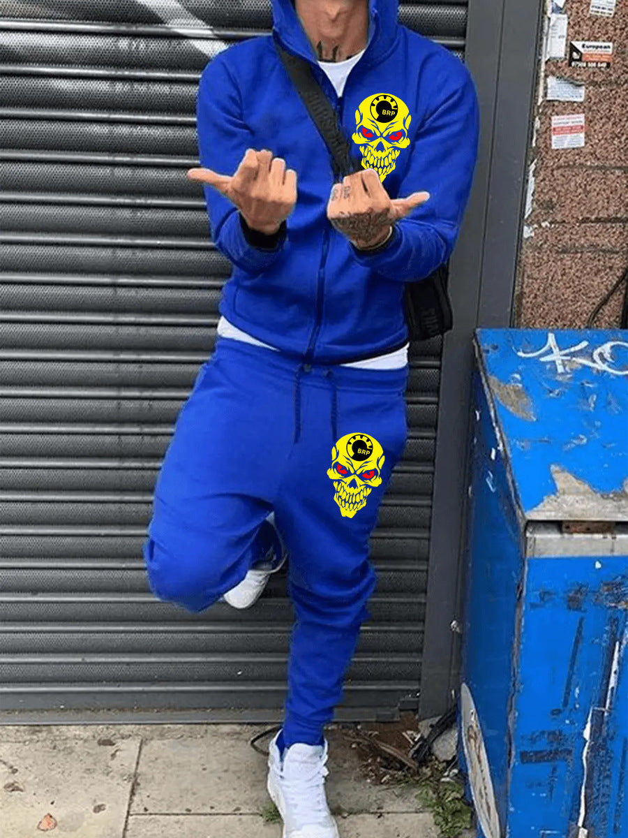 Men's hoodie with a unique skull design Amarae