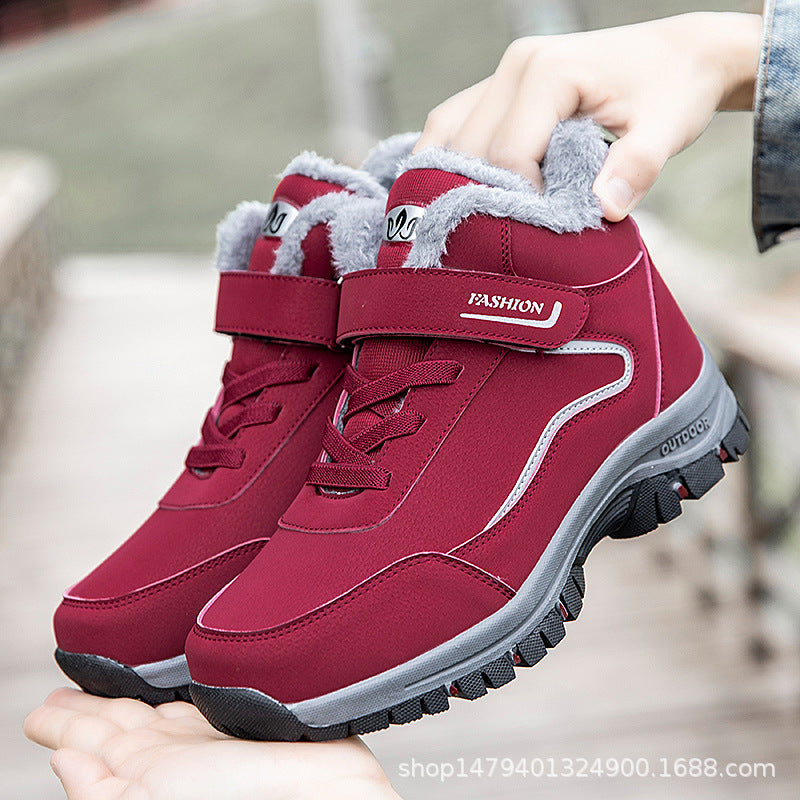 Women outdoor hiking shoes warm padded with adjustable Velcro closure Lune London