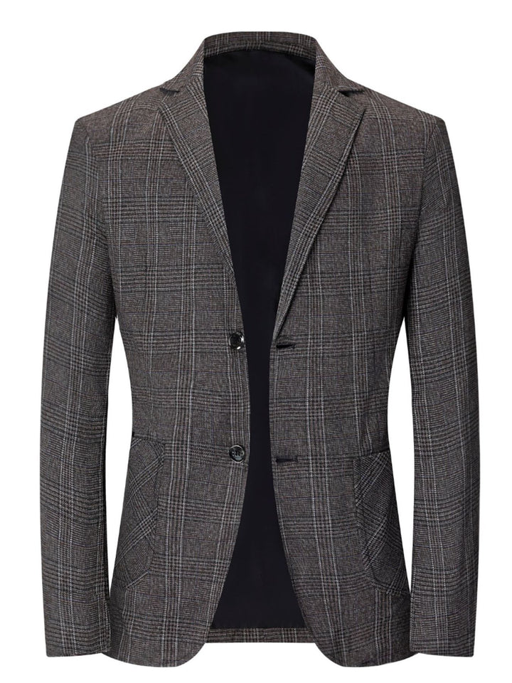 Trendy slim-fit checkered blazer for men Lune London