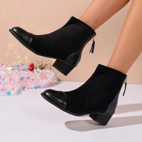 Elegant ankle boots for ladies in soft suede with stylish accents Amarae