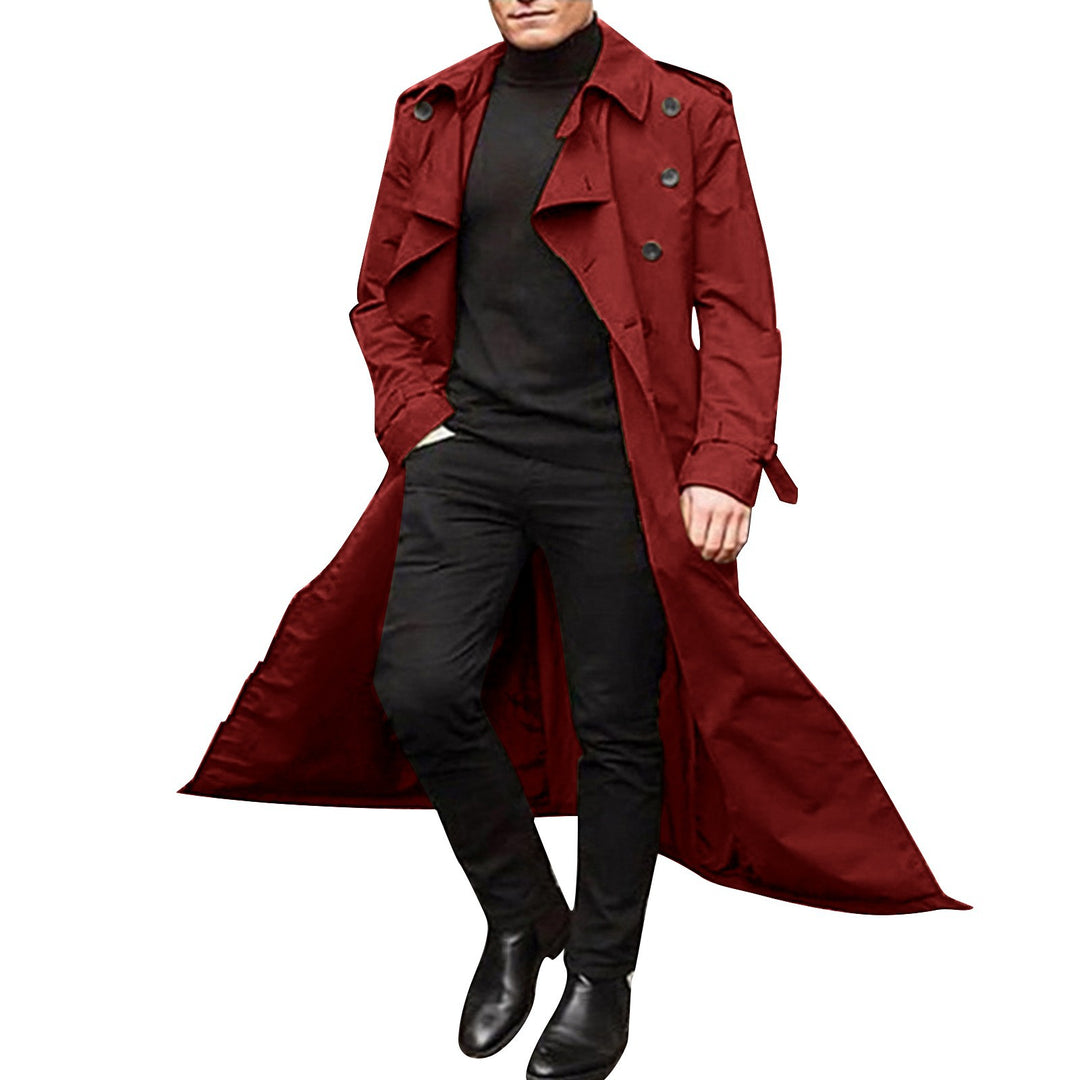 Elegant trench coat for men with double row of buttons Amarae