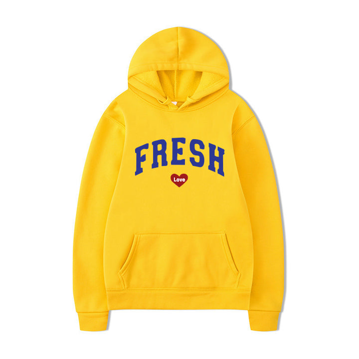 Women's hoodie with playful lettering and soft inner fleece Lune London
