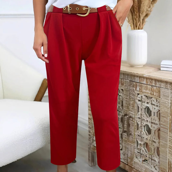 Classic high-waisted trousers for women with wide legs Lune London