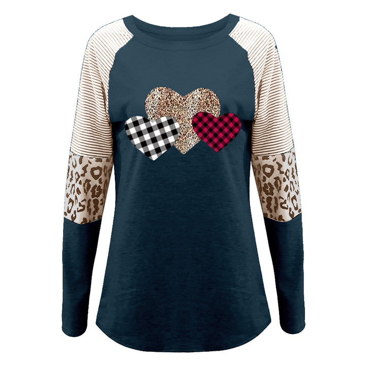 Long-sleeve shirt for ladies with heart-shaped patterns and trendy Lune London patterns