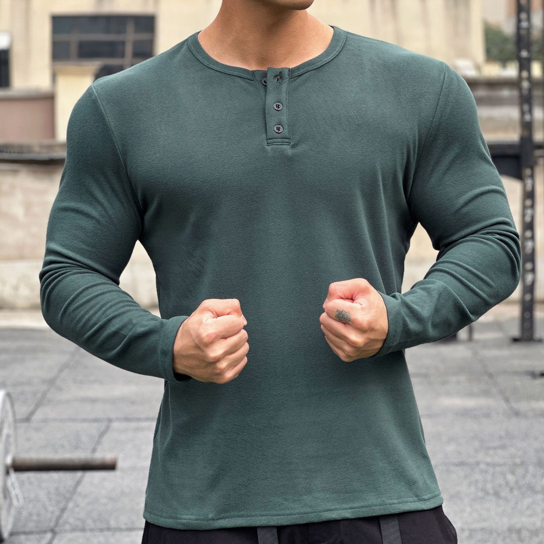 Men's stylish long sleeve shirt with modern button closure Amarae