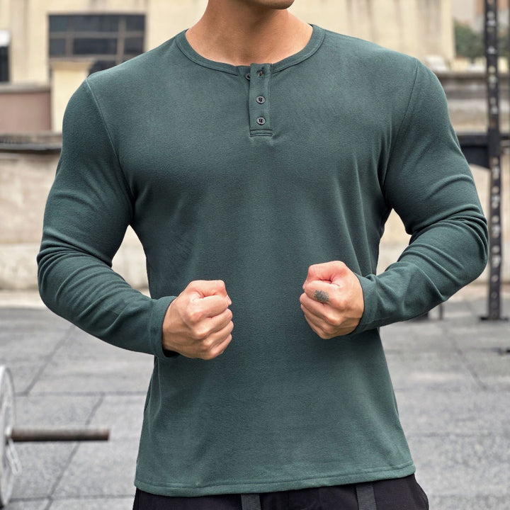 Men's stylish long sleeve shirt with modern button closure Amarae