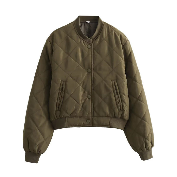 Quilted transition jacket for women with elastic cuffs and practical pockets Lune London