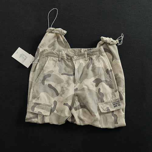 Cargo pants for women with versatile pockets and modern camouflage design Amarae
