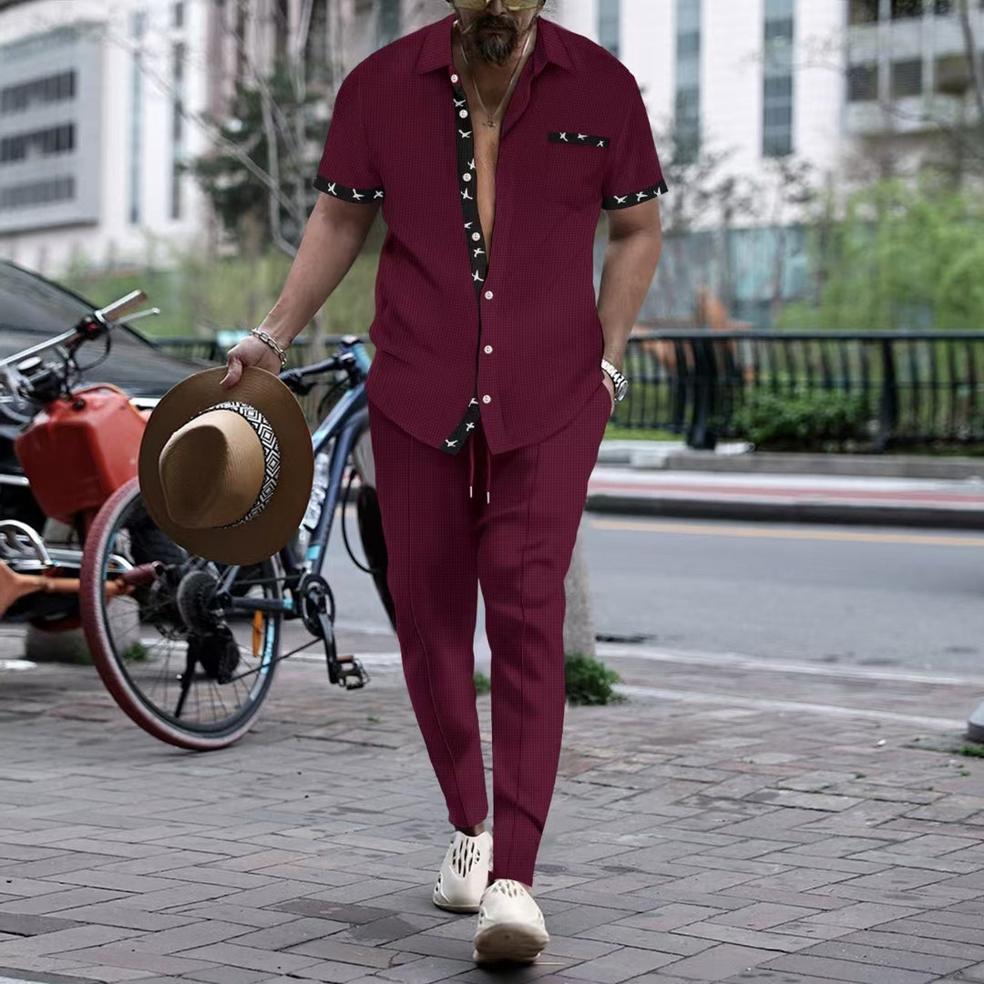Fashionable casual jacket for men with creative collar and stylish pants Lune London