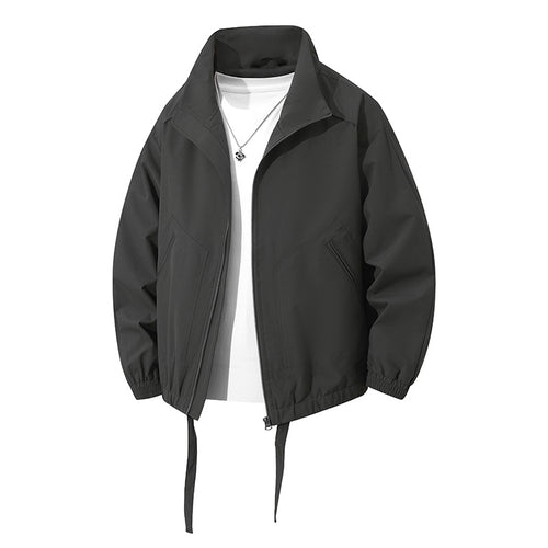 Casual windbreaker jacket for men with elastic cuffs and practical pockets Amarae