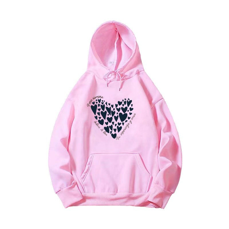 Women's hoodie with creative heart design Chic & Stil