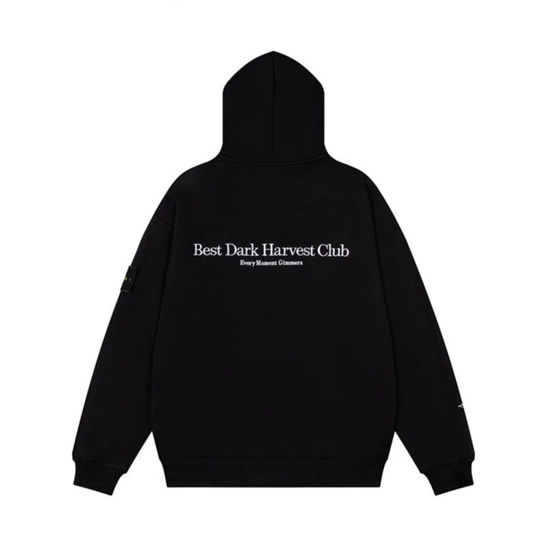 Unisex Oversize Hoodie with Gothic Cross Print, Kangaroo Pocket and Ribbed Cuffs Amarae