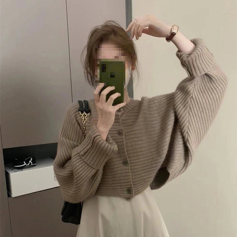 Fashion knitted jacket for women with button detail and structured design Lune London