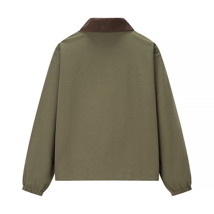 Women's transitional jacket with trendy corduroy collar and practical pockets Lune London