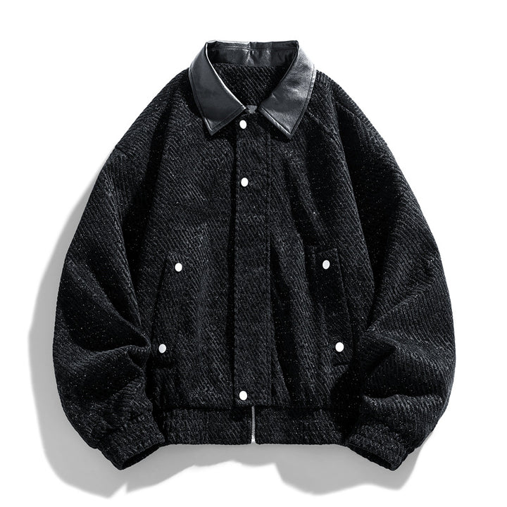Ladies fashionable quilted jacket with shiny collar Lune London