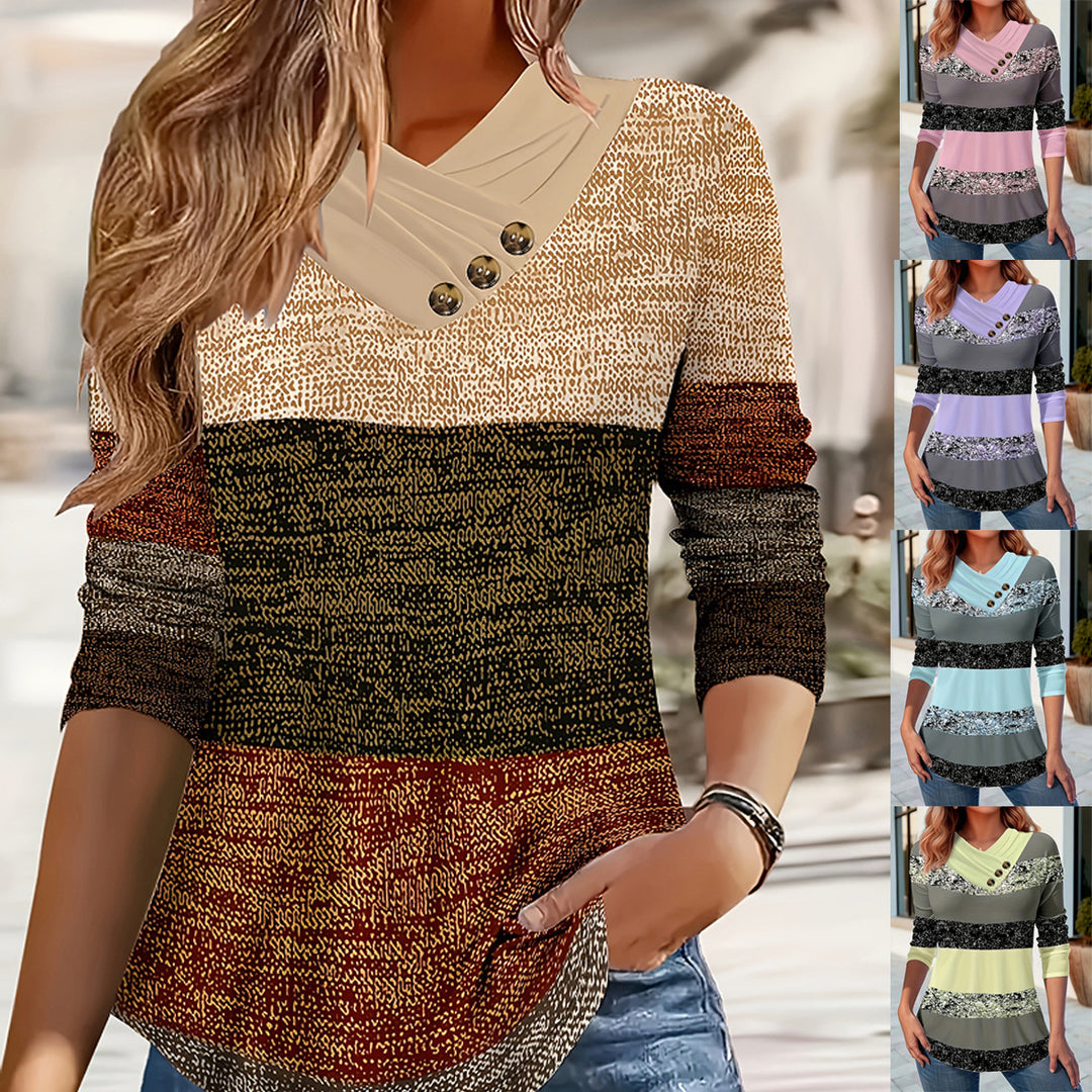Pull femme avec col asymétrique et détails de boutons Chic & Stil