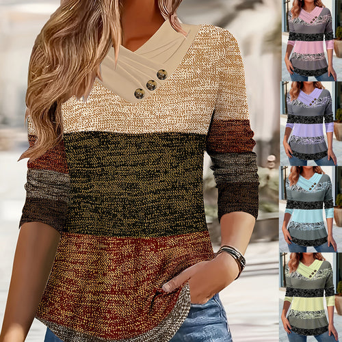 Pull femme avec col asymétrique et détails de boutons Chic & Stil