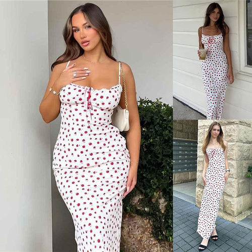 Amarae spaghetti strap midi dress