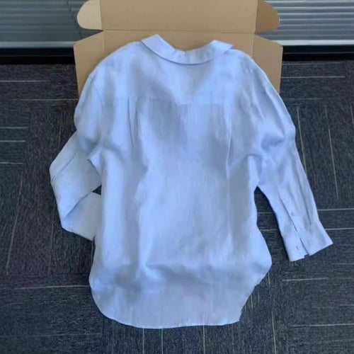 Ladies Lightweight Blouse Made of Breathable Linen with Casual Cut Amarae