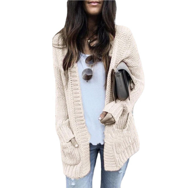 Chunky Knit Jacket for Women with Large Pockets and Relaxed Fit Lune London