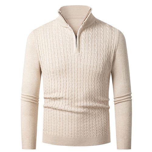 Fine knit sweater for men with trendy zipper Amarae