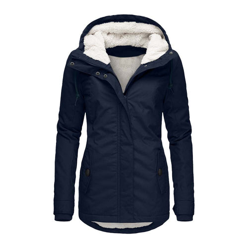 Ladies warm outdoor jacket with plush lining Amarae