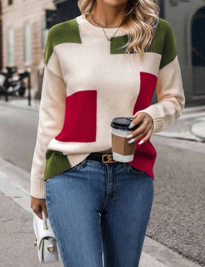 Sweat stylish pour femmes avec motif géométrique et coupe tendance Chic & Stil