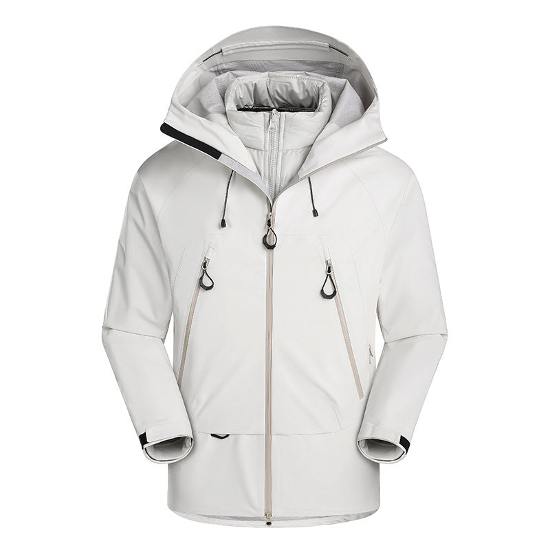 Men's waterproof softshell jacket with removable quilted inner jacket Amarae
