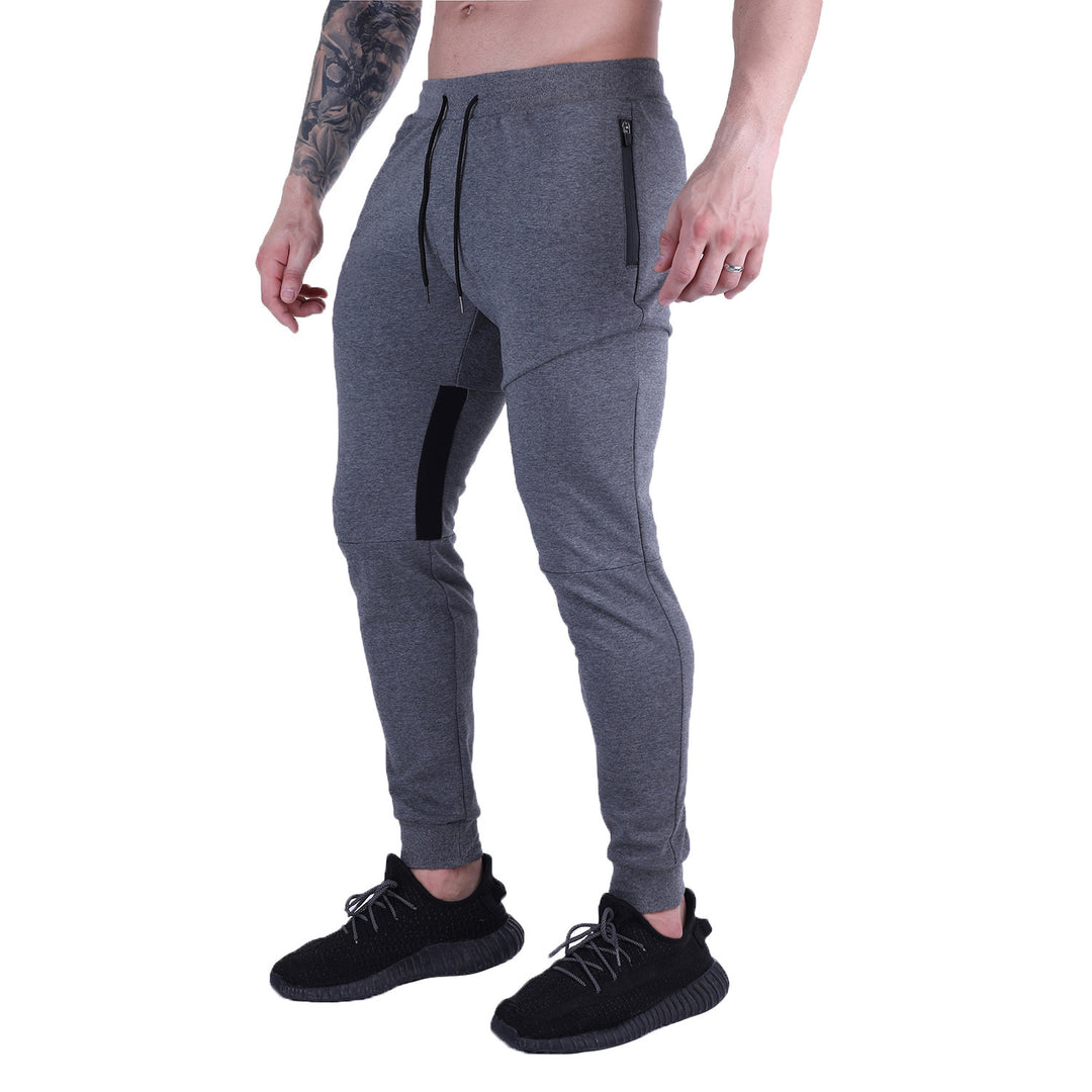 Men's fitness jogger pants with side zip pockets and elastic waistband Lune London