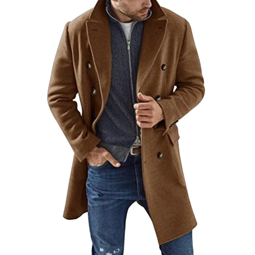 Double fabric coat for men with a classic cut and trendy details Amarae