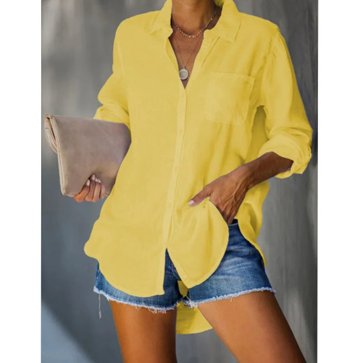 Lune London lightweight cotton blouse shirt for women with classic collar