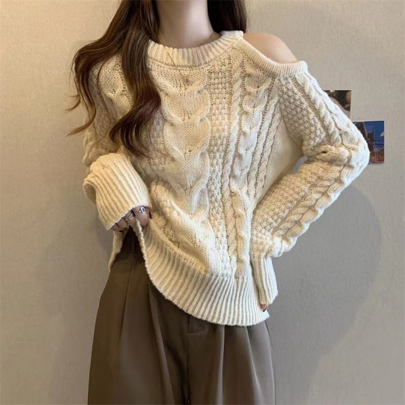 Pull en tricot épais pour femmes avec détail aux épaules dans un look décontracté Chic & Stil