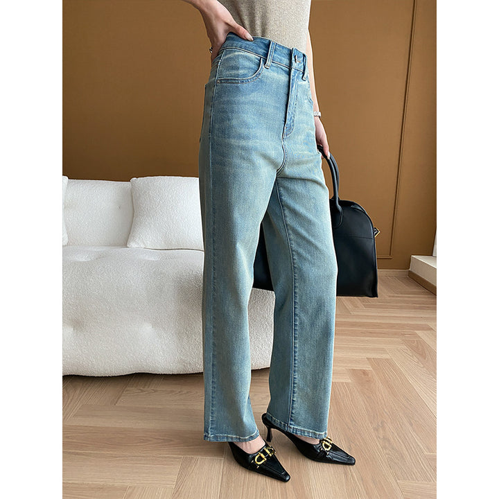 Ladies High-waisted Jeans with Wide Leg Chic & Stil