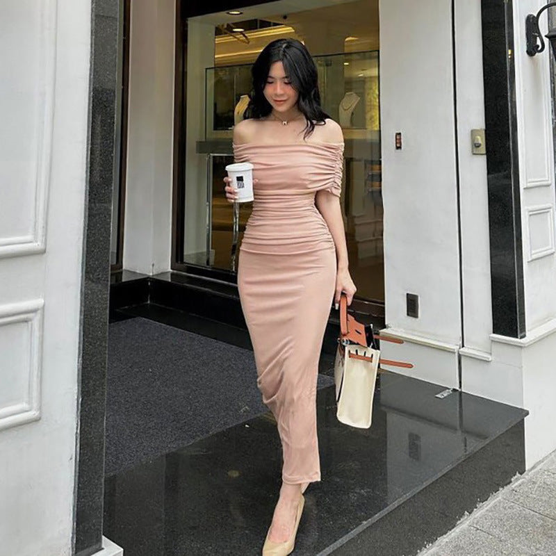 Wrap dress for women with an elegant ruffle design and a fitted cut Lune London