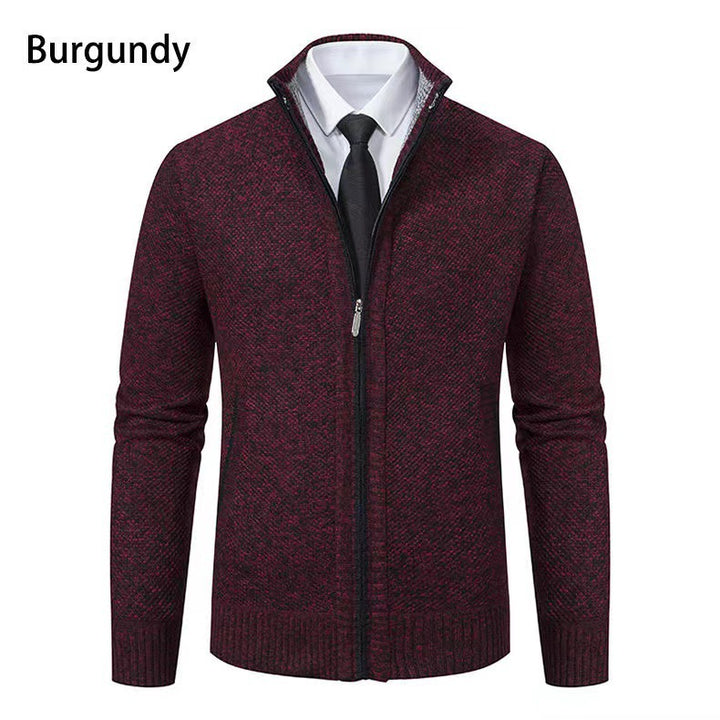 Trendy knitted jacket for men with zip and practical pockets Lune London