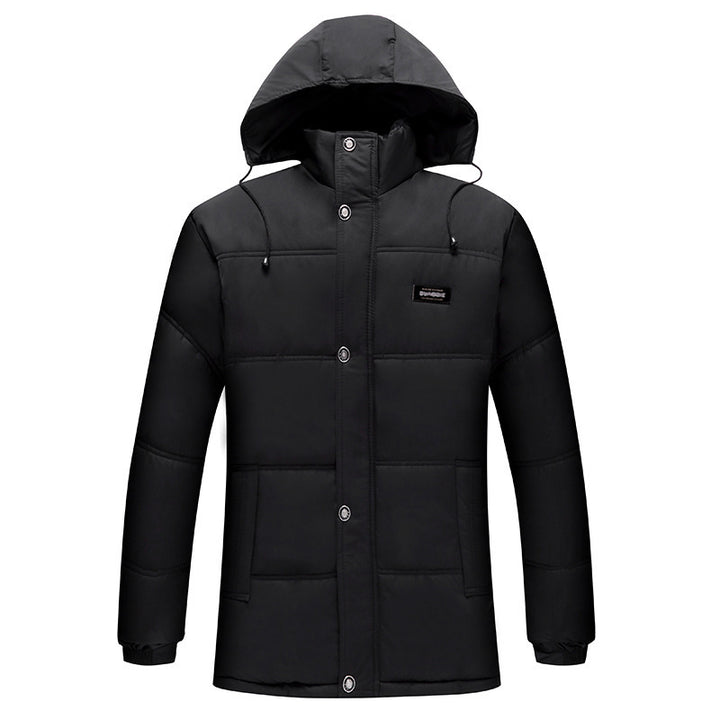Men's winter jacket quilted with soft lining and adjustable hood Lune London
